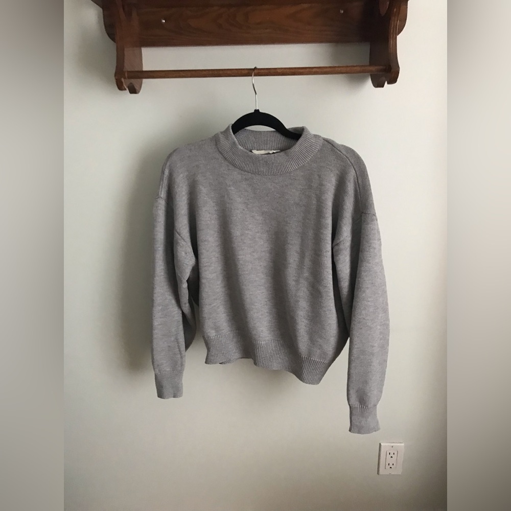 H&M Grey Baggy Mockneck Jumper/Sweater M